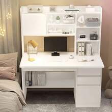 Escritorios Mueble Escritorio De Ordenador Escritorios 100cm,Estilo Minimalista Moderno, Escritorios para Oficinas en el Hogar,para espacios pequeños, dormitorio, estudiante - Blanco - Ver 1