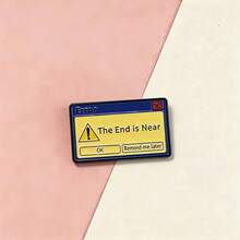 1Pc Of Programmer Fun Error Pop-Up Badge Triangle Exclamation Mark Niche Hat Backpack Decoration Brooch - Multicolor - View 9