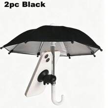 2pcs Adjustable Phone Sunshade Umbrella With Mini Umbrella Stand, Portable Phone Sunshade Umbrella, Suitable For IPhone, Android Phones, Outdoor Travel Essential, Birthday, Family, Friends Gift, Holiday Essential, Camping Gear - Multicolor - View 12