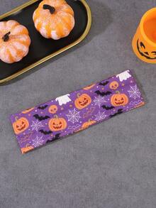 4 Stücke/1 Stück Stücke/ Halloween breite Haarreifen Set Kürbis Schädel Geist Fledermaus Muster elastische rutschfeste Haarbänder Feiertagsparty Dekoration Haarwickel tägliches Haaraccessoire - Verschiedenfarbig - Übersicht 9