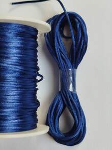 Silk Thread Satin Cord 1mm - 5 Meters Various Colors - Royal Blue - View 1