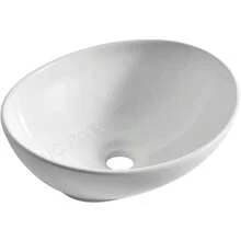 Lavabo-ovalin Canoa De Sobreponer Mod.Bashy - Blanco - Ver 2