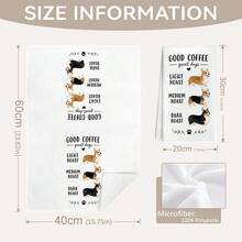 MEMNUN 2 piezas Toallas de cocina con estampado de Corgi & Dachshund y eslogan divertido de Café&Perros 15.75*23.62in(40*60cm) Microfibra moderna suave Toallas de plato, Toallas de cocina, Toallas de mano, Toallas de plato, Decoración del hogar, Decoración de cocina Cocina Horneado Toallas de té Toallas de mano Accesorios de cocina Lavables a máquina Suministros de limpieza Adecuado para cocina de restaurante Decoración festiva y regalo Todas las estaciones - Multicolor - Ver 3