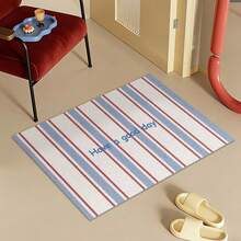 1 pieza Felpudo de entrada absorbente de unicolor, cortable, antideslizante y resistente al desgaste de PVC para pasillo, porche & uso interior y exterior - Azul - Ver 8