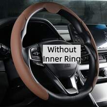 3pcs Non-Slip Steering Wheel Cover - Faux Leather (PU Leather) + Breathable Holes + Center Alignment Mark + Lightweight + Easy Installation, For Car/Pickup/SUV/MPV/RV/Van, Nappa Leather - Steering Wheel Cover - View 5