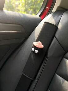 Cute Coal Ball Car Seat Belt Shoulder Pad, Soft Anti-Chafing Interior Decor Cover, Universal Fit Car Interior Decoration, Soft Anti-Abrasion Shoulder Protector - Coal Ball - View 7