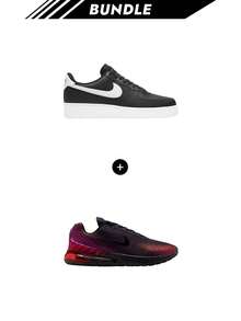 Nike [Bundle] Air Force 1 '07 Air Force 1 '07 Men's Sneakers Black/White CT2302-002 + Air Zoom Spiridon Ir Max Phoenix Se Men's Shoes Black IH3905 - Black+Black - View 1