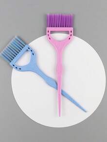 5pcs/1pc Colorful Straw Hair Dye Brush, Suitable For Salon Permanent Hair Dyeing And Care, Premium Salon Hair Dye Comb, Large Colorful Hair Dye Brush, Salon Straw Hair Dye Brush, Hollow Styling Hair Dye Brush, Permanent Hair Dyeing And Care Tool - Multicolor - View 2