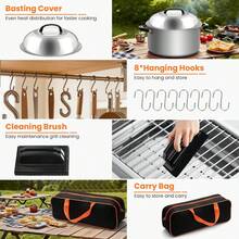 29PCS Griddle Accessories Kit, Flat Top Grill Accessories Set, Flat Top Grill Accessories Tools With Metal Spatula Set, Burger Press, Melting Dome, Scraper, Tongs, Carry Bag Outdoor BBQ - 1 - View 3