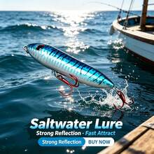 1/3pcs Lure Bait, Floating Pencil Lure Long Cast Freshwater Bass, Perch, Tuna Artificial Fish Bait Lure Set - Multicolor - View 8