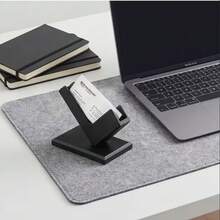 1pc Industrial Style Creative Business Card Holder, Desktop Card Display Stand, Minimalist Design Office Organizer, Freestanding European Style Business Card Rack, Suitable For Office/Workstation Decor, Business Card Holder, Calendar And Card Storage - Single Piece - View 2
