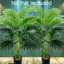 Large Artificial Green Palm Coconut Tree - Wedding Decoration Garden Modern Decor Home Decor, Maintenance-Free Evergreen Wealth Tree Artificial Plant Faux Flower | Evergreen Potted Plant, Large Leaf Decorative Tree - Home Ornamental Tree/Suitable For Halloween, Christmas Decoration - Multicolor - View 9