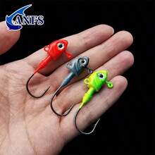 ANFS 3pcs 0.35oz/0.52OZ Lead Head Hook, Fishing Hooks For Swimbait, Barbed Sharp Hooks - Multicolor - View 4