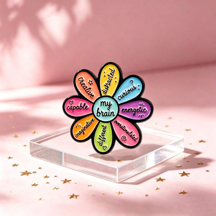 "ADHD"Funny Quote Lapel Enamel Pins And Brooches Badge Pins For Backpacks Bags Backpack Cool Decoration Friend For Gifts