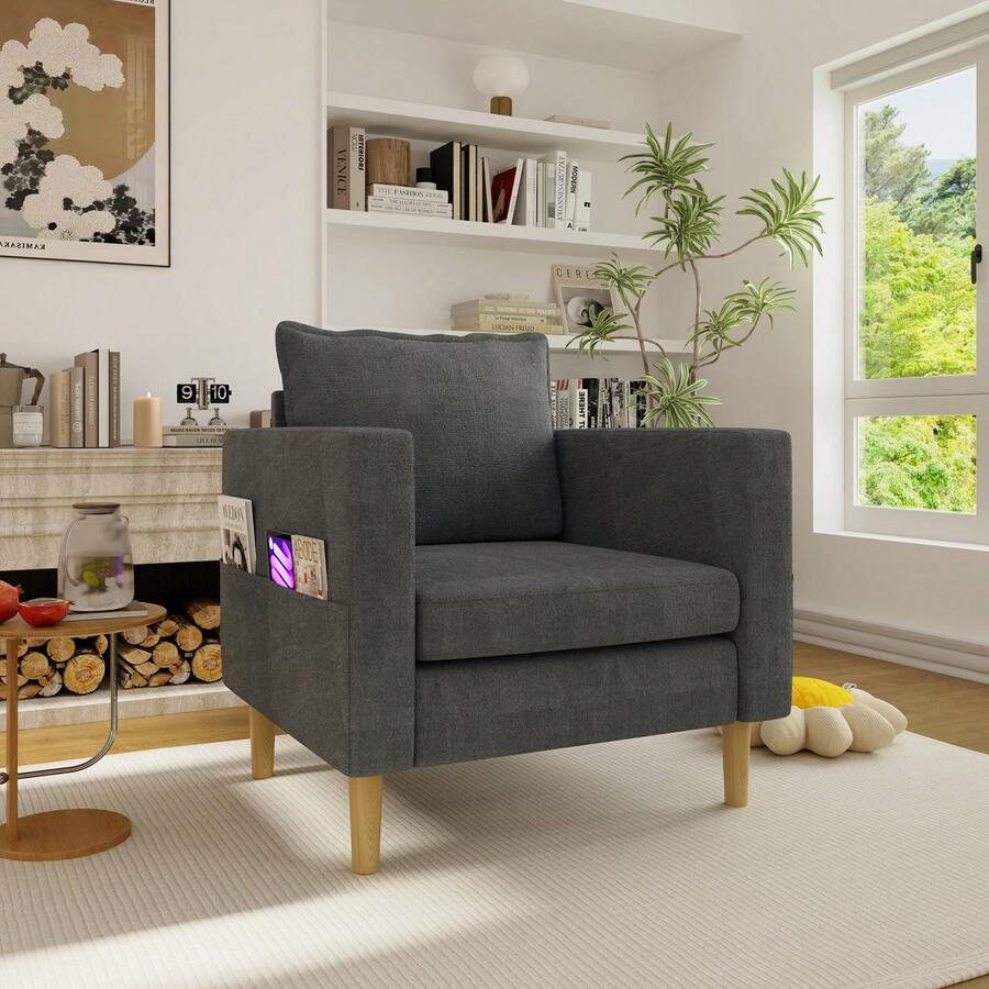 Home Theater Seating - Mustard Yellow + Chenille - View 1