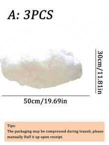 3pcs/Set Large Artificial Cloud Decor, 3D Cloud Decoration, Suitable For Wedding Backdrop Decor, Stage Party Backdrop Decor, Birthday Gift, Mother's Day, Valentine's Day Gift, Bachelorette Party, Room Decor, Home Decor, Bathroom Decor, Wedding Decor - White - View 13
