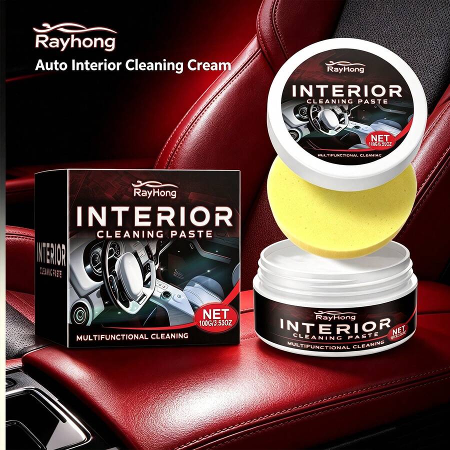 rayhong Car Interior Cleaning Cream, Seat Leather Foam, Waterless Stain Remover And Refurbishing Car Interior Cleaner