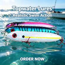 1/3pcs Lure Bait, Floating Pencil Lure Long Cast Freshwater Bass, Perch, Tuna Artificial Fish Bait Lure Set - Multicolor - View 9