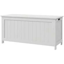 Storage Trunk With 2 Ty Hinges, Modern Entryway Bench With Side Handles, Storage Chest For Living Room, White-XY671858 - 838-444V82WT - View 1
