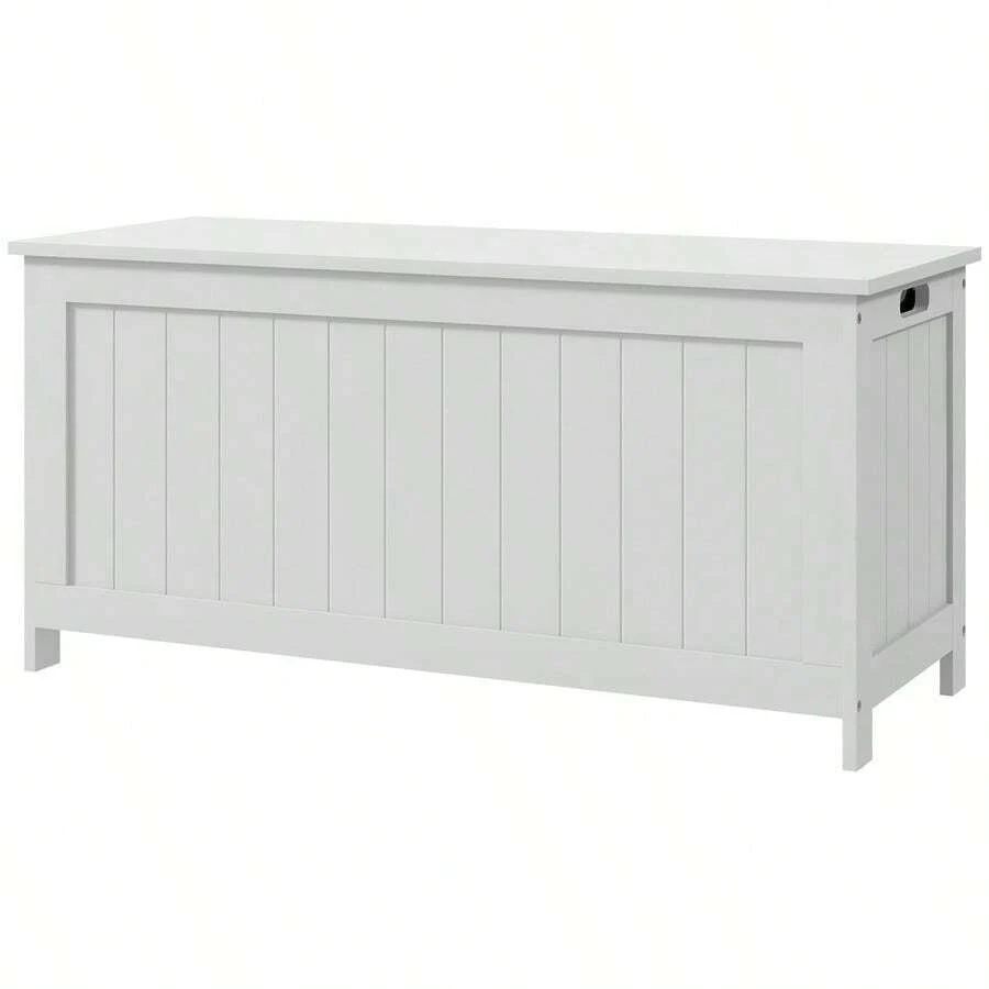 Storage Trunk With 2 Ty Hinges, Modern Entryway Bench With Side Handles, Storage Chest For Living Room, White-XY671858 - 838-444V82WT - View 1