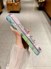KOOLIFE 1件裝奢華可愛彩色波點冰川紋理軟手機殼，相容 iPhone 18 Pro/18 Pro Max/17 Pro Max/17 Pro/17/16 Pro Max/16 Pro/16/15 Pro Max/15 Pro... - 白底彩波點 - 查看 7