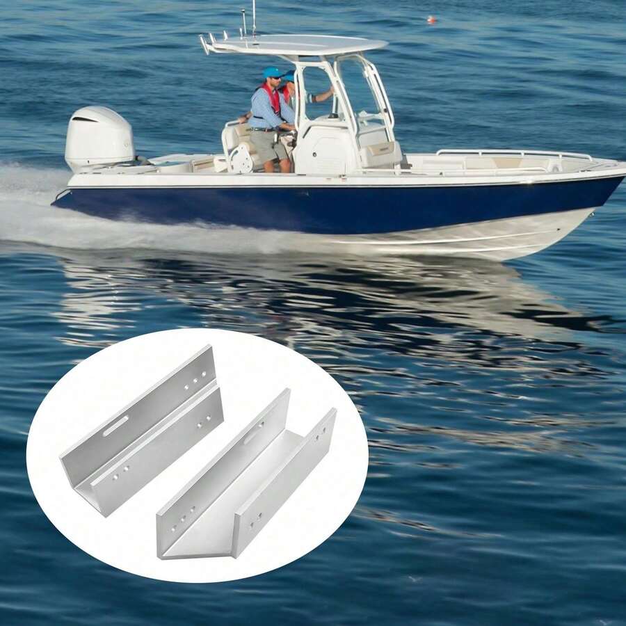 Outboard Jack Plate 1 4 Inch Setback Heavy Adjustable Aluminium Alloy Marine Bracket Silver Rectangularproof Anti Corrosion High Strength Mounting Adapter For Outboard Motor Shaft Extension Boating Fishing Watersports Accessory For Boats - Default - View 1
