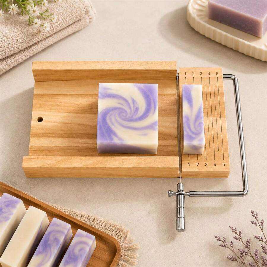 Wooden Soap Cutter With Stainless Steel Wire, Handmade Soap Cutting Tool, Wooden Soap Slicer For Cold Process Soap, DIY Soap Making Supplies - Wooden Soap Cutter - View 1