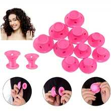 10 pezzi/20 pezzi/30 pezzi/40 pezzi Bigodini senza calore, Bigodini in silicone morbido, Bastoncini per arricciare i capelli durante la notte, Strumento per acconciatura ondulata - Multicolore - Visualizzare 1