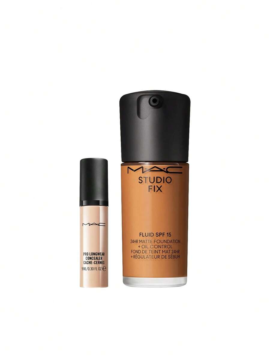 MAC [Bundle] Pro Longwear Concealer NW15 9 Ml + Studio Fix Fluid SPF 15 Foundation C8 30 Ml - NW15+C8 - View 1