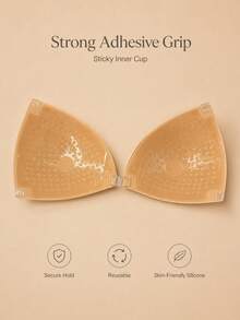 Invisible Adhesive Push-Up Bra With Strap Support, Suitable For Weddings, Parties, Beach And Vacation Wear - Multicolor - View 4