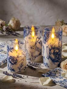 3pcs Flameless Candle Lights With Timer Remote Control, Battery Operated Realistic Candle Flame, Suitable For Wedding, Valentine's Day, Christmas, Halloween, Mother's Day, Proposal, Birthday, Party - Transparent-warm Light - View 8