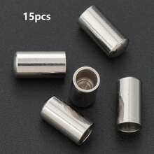 15pcs Stainless Steel Rope End Caps Round Head Cap DIY Jewelry Making End Caps Leather Cord Braided Rope End Plugs Multi-Size Options Suitable For DIY Bracelet Necklace Cord End Fixing Buckles Beaded Basic Assembly Accessories Jewelry Connector Rope And Shoe Accessories Materials DIY Jewelry Making Rope End Accessories - Drawstring Hat - View 13