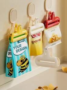 4pcs/2/1 Round‑Shaped Squishy Cartoon Printed Sealing Clips, Multi‑Pastel Color Lightweight Plastic Material, Casual All‑Season Design For Adults Daily Use, Home Kitchen Pantry, Picnic, Snack‑Storage, Food‑Sealing Gadget, Portable Food‑Clamps - Multiple Styles - View 9