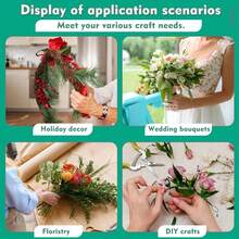 SOCNITC Floral Tape, 1/2inch Flower Tape, White Flower Tape For Bouquet Stem Wrap Floral Arranging Craft Projects Corsages, Wedding Bouquet - Color - View 7