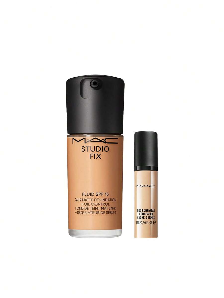 MAC [حزمة] كريم أساس سائل ستوديو فيكس SPF 15 NC37 30 مل + خافي عيوب برو لونج وير NC30 9 مل - NC37+NC30 - مشاهدة 1
