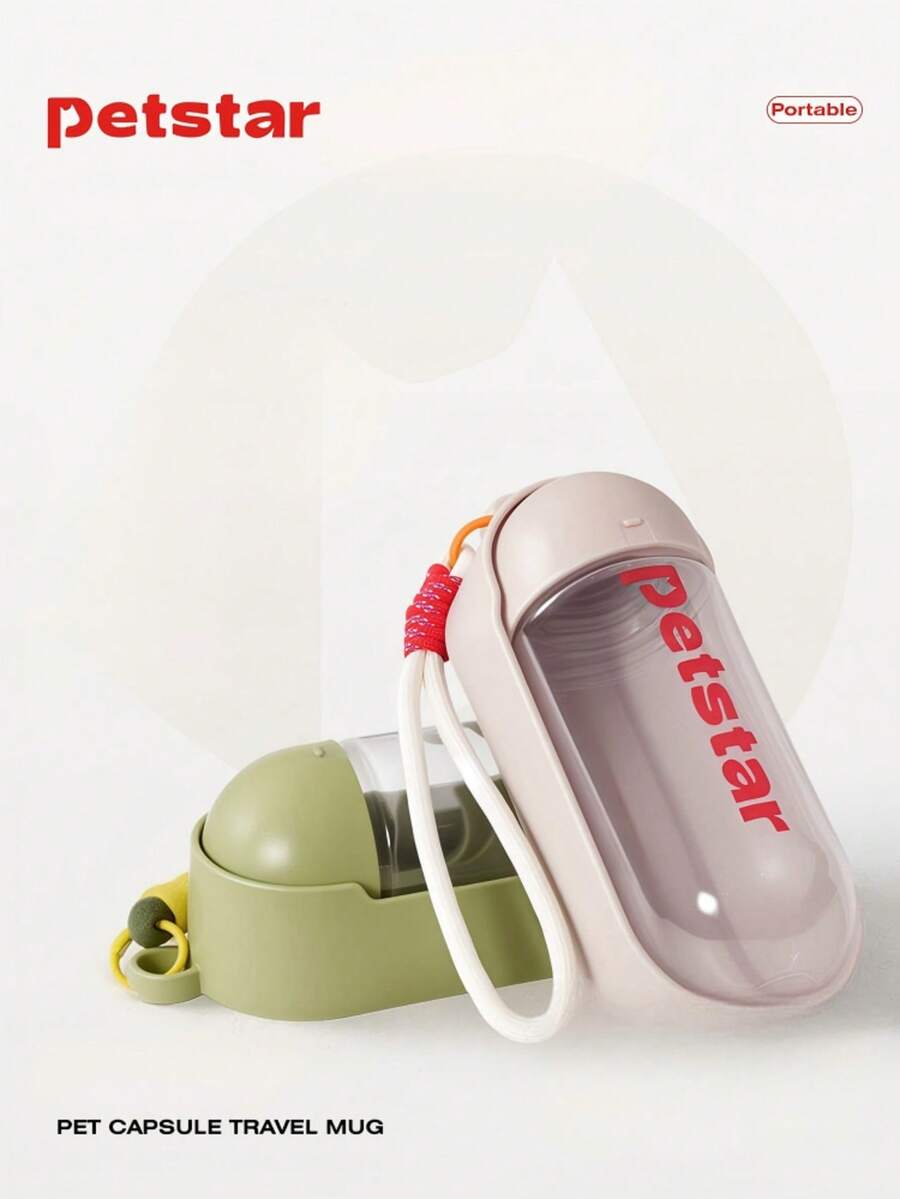 [Petstar_Capsule Travel Cup]Dog Outdoor Water Bottle, Foldable Portable Water Dispenser - Multicolor - View 1