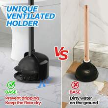 Toilet Plunger With Holder,Plungers For Bathroom With Holder,Plunger With Cover,Bathroom Decor,Bathroom Accessories,Toilet Bowl Cleaners,(19inch) - Pearl White - View 8