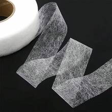 63Meters Roll Double-Sided Non-Woven Interlining Adhesive Fabric Cloth Iron On Hem Tape Interlining Web DIY Sewing Crafts - A - View 3