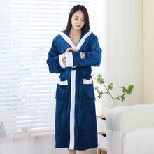 1件裝 女款聚酯纖維紋理連帽睡袍 居家休閒浴袍 輕盈柔軟舒適 適合臥室日常穿著 居家與旅行理想選擇 適合送禮給每個人 - 彩色 - 查看 10