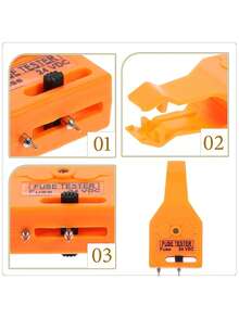 Car ATO/ATC Blade & Glass Tube Fuse Tester Puller, Multi-Function Vehicle Blade Fuse Detector, Automatic Removal Tool, Suitable For Small, Medium, Large Fuses - A - View 7