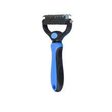Peine de aseo para mascotas para gatos y perros, rastrillo de doble cara para el pelaje, ayuda a manejar el pelo suelto y los enredos, tamaño grande - Multicolor - Ver 8