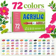 Juego de rotuladores acrílicos, bolígrafos de pintura acrílica de colores ricos, adecuados para principiantes y creadores profesionales, se pueden usar en papel, lienzo, piedra, regalos DIY hechos a mano por estudiantes, disponible en 12/24/36/48/63/72/84/120 piezas - Conjuntos - Ver 14