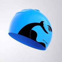 1pc Fishtail High Elastic Silicone Ear Protection Non-Tight Long Hair Waterproof Swimming Cap - Multicolor - View 4