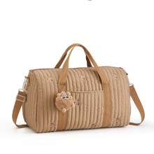 Large Capacity Bear & Olive Embroidered Lightweight Storage Handbag For Mothers And Babies - Multicolor - View 14