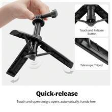 Ambitful GQ03 One-Touch Foldable Mini Tripod With IA02 & DA02 Magnetic Quick Release Mount Kit, Compatible With D JI Osmo Action 3/4/5 Pro/6/Nano/Osmo 360, Ace Pro/Ace Pro 2 Action Cameras - View 6