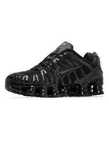 Nike New Low-Top Comfortable Breathable Running Cushioning SHOX TL Casual Shoes - Black - View 1