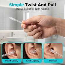 Introducing A Brand New Reusable Adhesive Cotton Swab, Specifically Designed For Earwax Removal. Each Box Contains 24 Pieces, Offering Two Size Options: A Small Size Suitable For Children And Women, And A Large Size Designed For Adult Men. This Professional-Grade Tool Features A Built-In Adhesive Tip, Making The Cleaning Process Easy And Convenient, An Ideal Choice For Home Earwax Removal. - Multicolor - View 5
