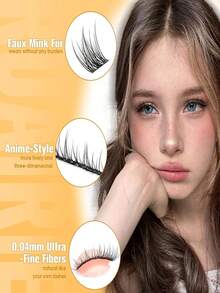 150pcs Manga Lash Clusters Wispy 11-13mm Eyelash Extension Kit Natural Animal Fish Tail Lash Clusters Natural D Curl Individual Lashes Fairy Lash Extension Set - LC - View 5