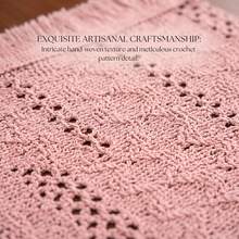 American Country Style Green Woven Placemat, Kitchen Dining Table Top Decor Placemats, Family Gathering Dining Table Decoration, Rectangular Tablecloth - Pink - View 8
