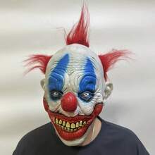 1pc Halloween Joker Mask With Green Wig, Adult Horror Killer Cosplay Role Play Mask - Multicolor - View 10